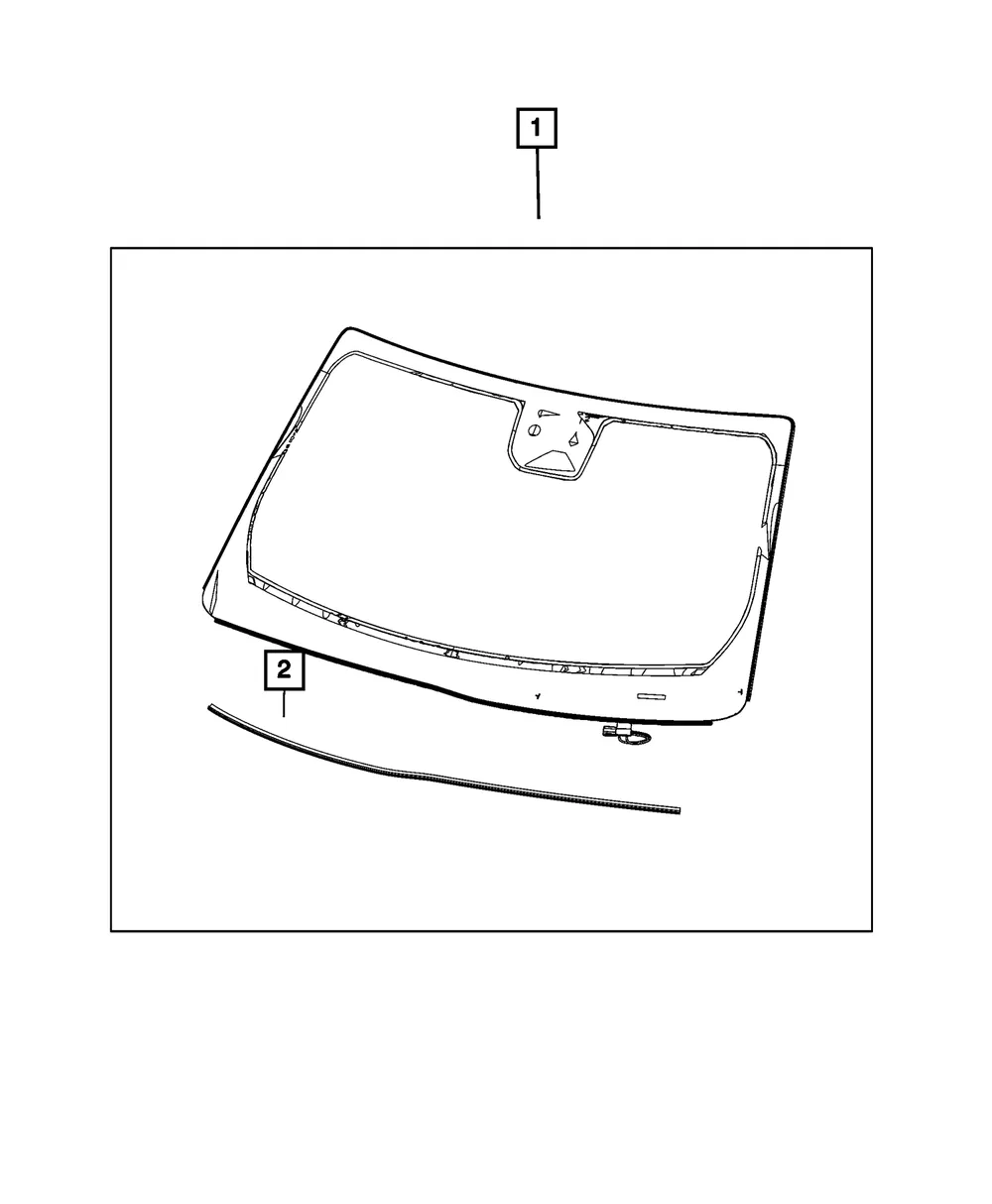 Windshield - Mopar (68378329ah)