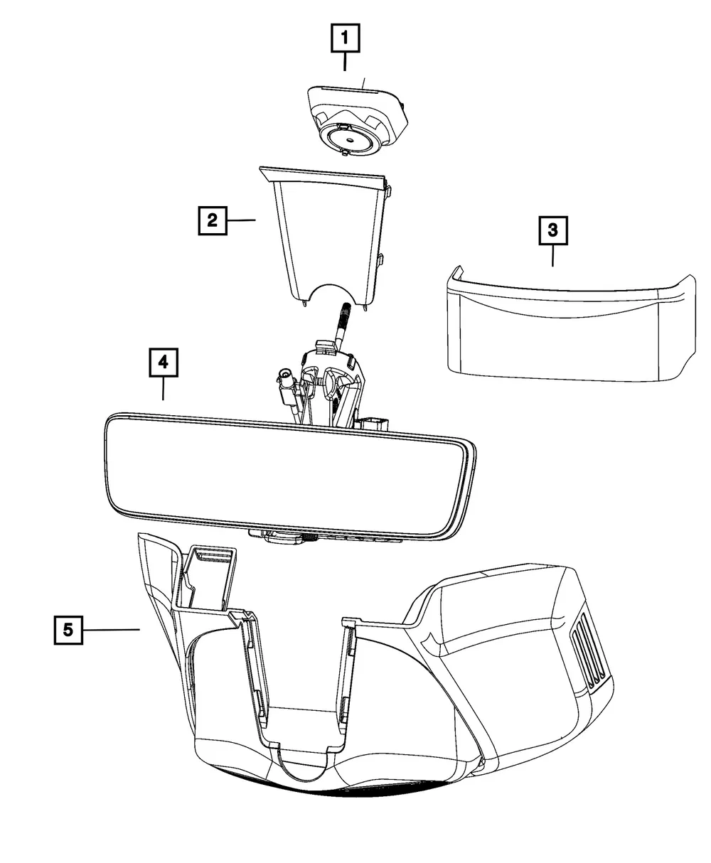Inside Rear View Mirror - Mopar (68381527ab)