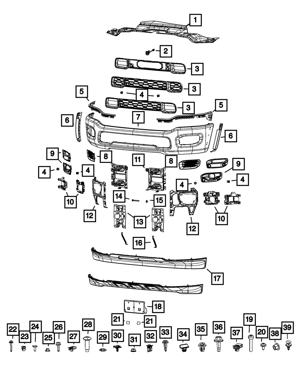 Lower Grille - Mopar (68384294AA) - view 4
