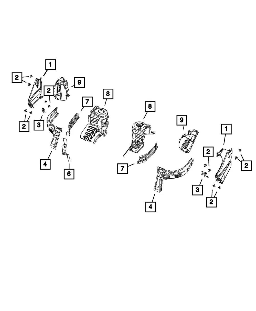 Fender Mounting Bracket, Left - Mopar (68391325aa)