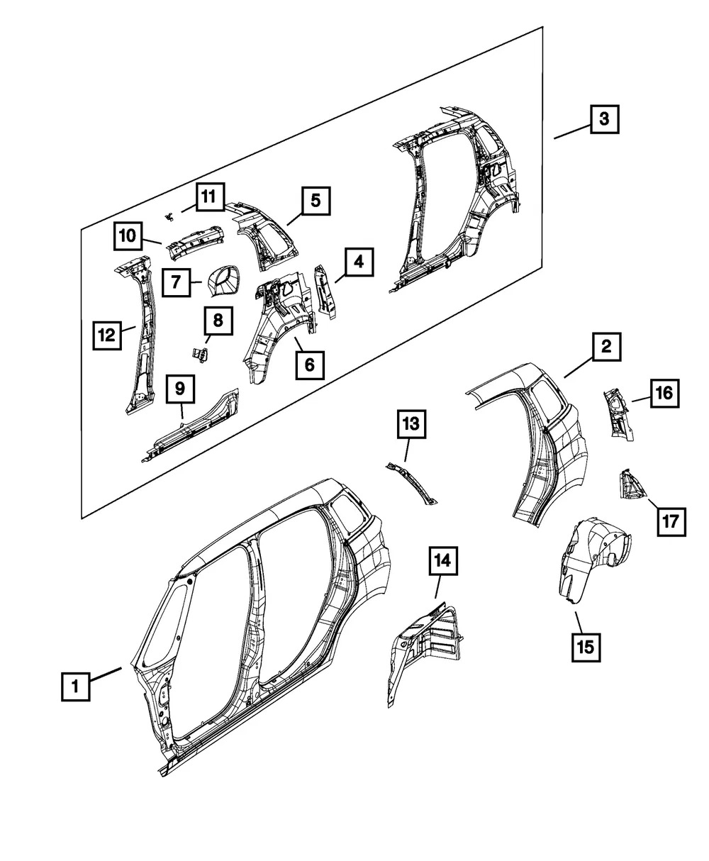 Quarter Panel - Passenger Side (RH) - Fiat (68391977aa)