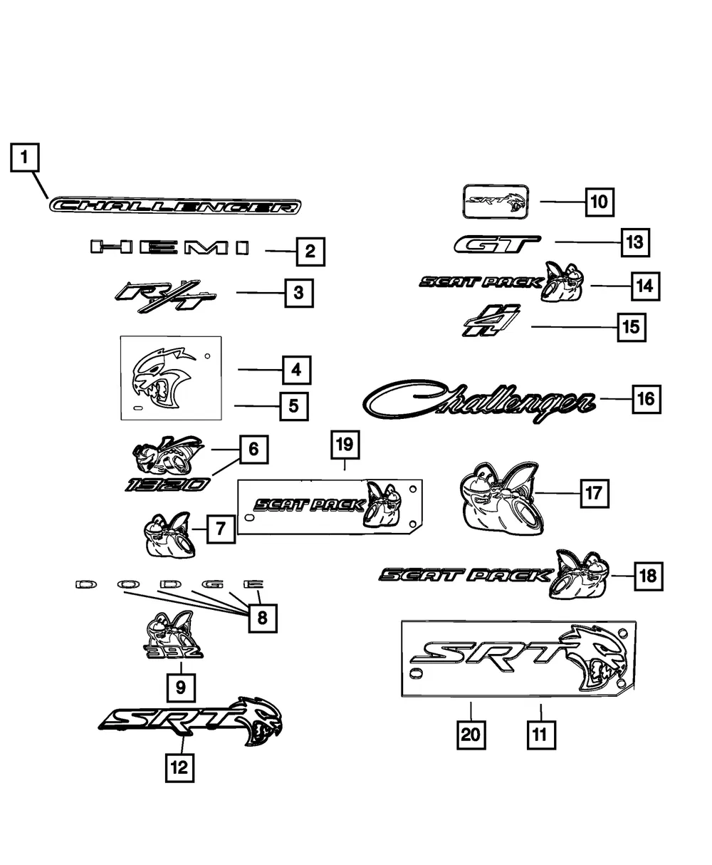 Nameplate, Left - Mopar (68394688aa) - view 4