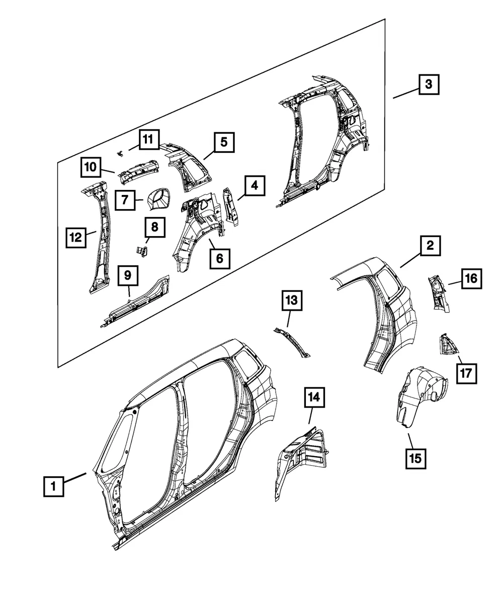 Splash Shield, Right - Mopar (68394875aa) - view 7
