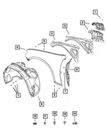 Splash Shield, Right - Mopar (68395050ab) - view 16
