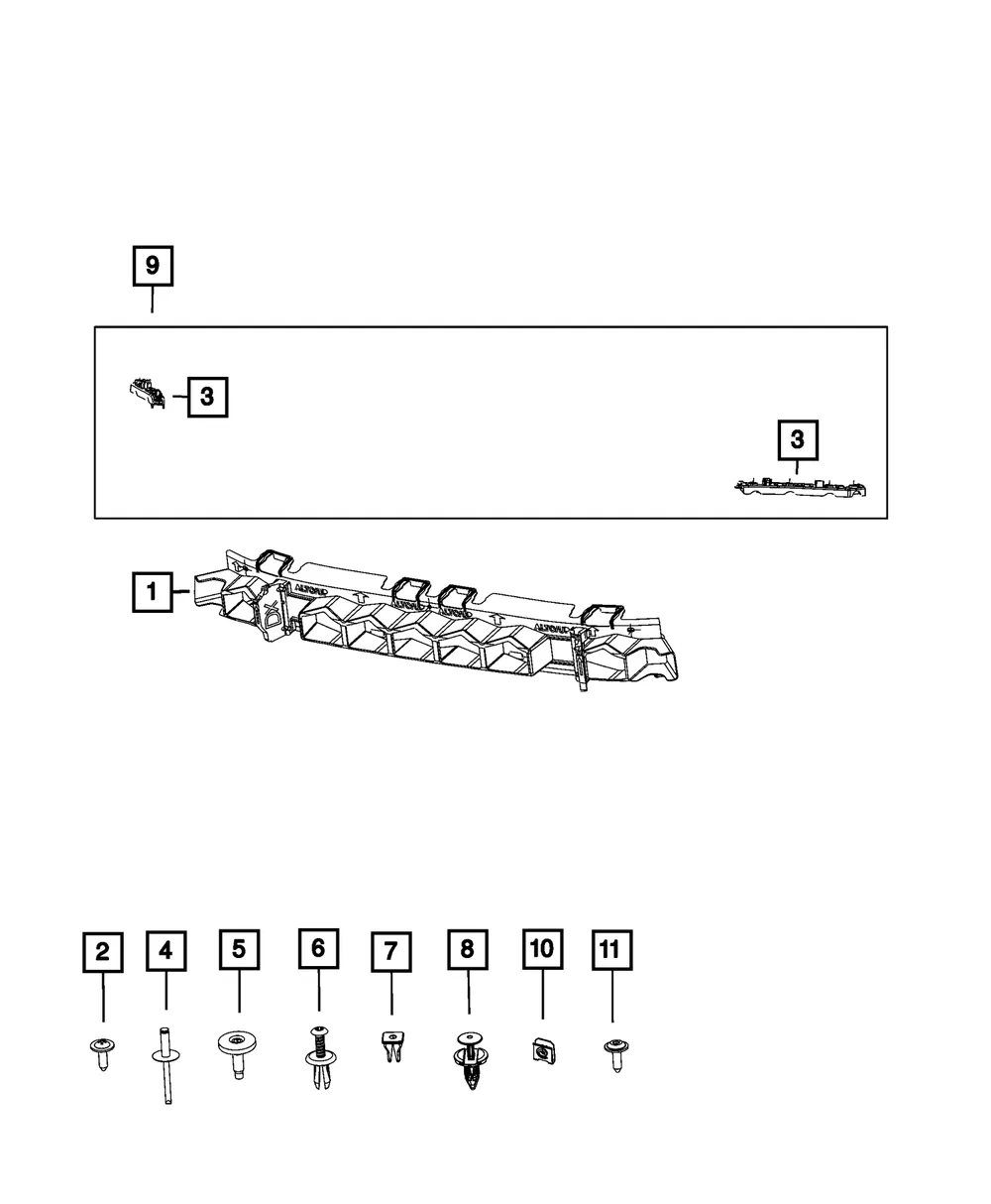 Front Bumper Mounting Kit - Mopar (68396400aa)