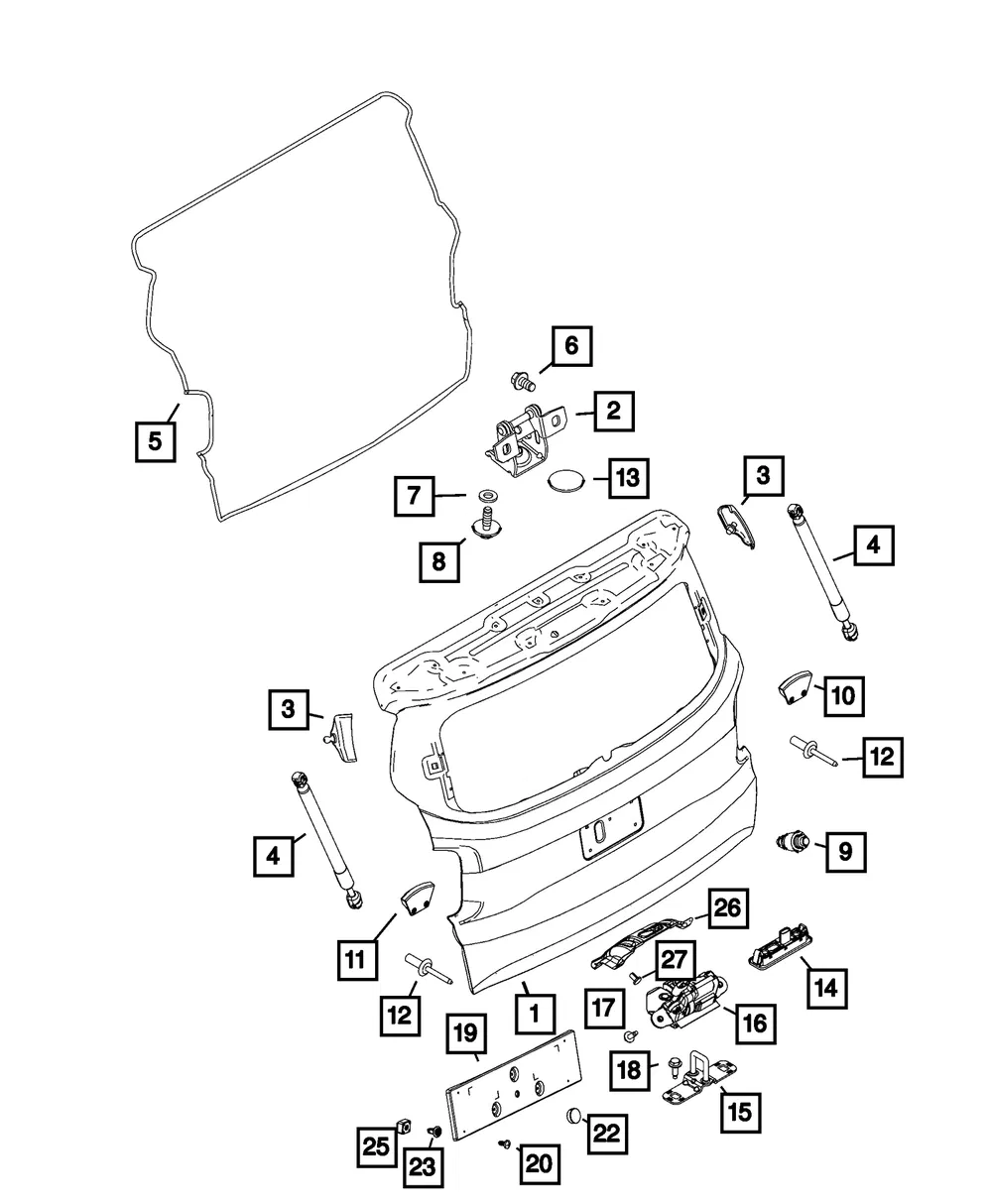 Lift-Gate Latch, US - Mopar (68399523aa)