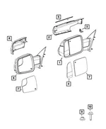 Mirror Replacement Glass, Right - Mopar (68402124aa) - view 10