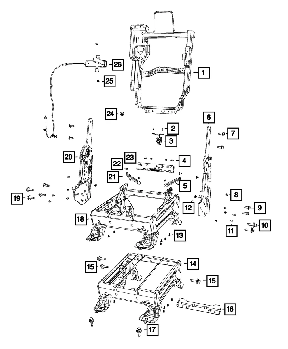 Armrest Lid Hinge - Mopar (68405501ab)