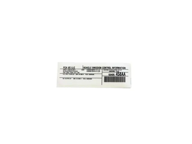 Vehicle Emission Control Information Label - Mopar (68406458aa)