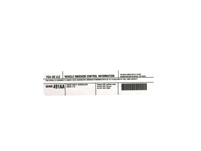 Label - Mopar (68406491aa)