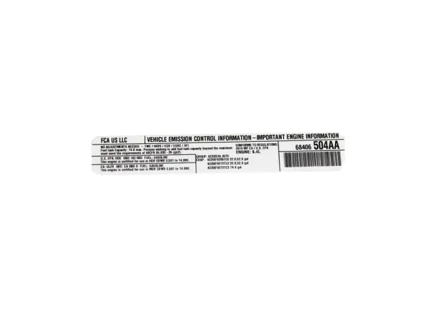 Label - Mopar (68406503aa) - view 3