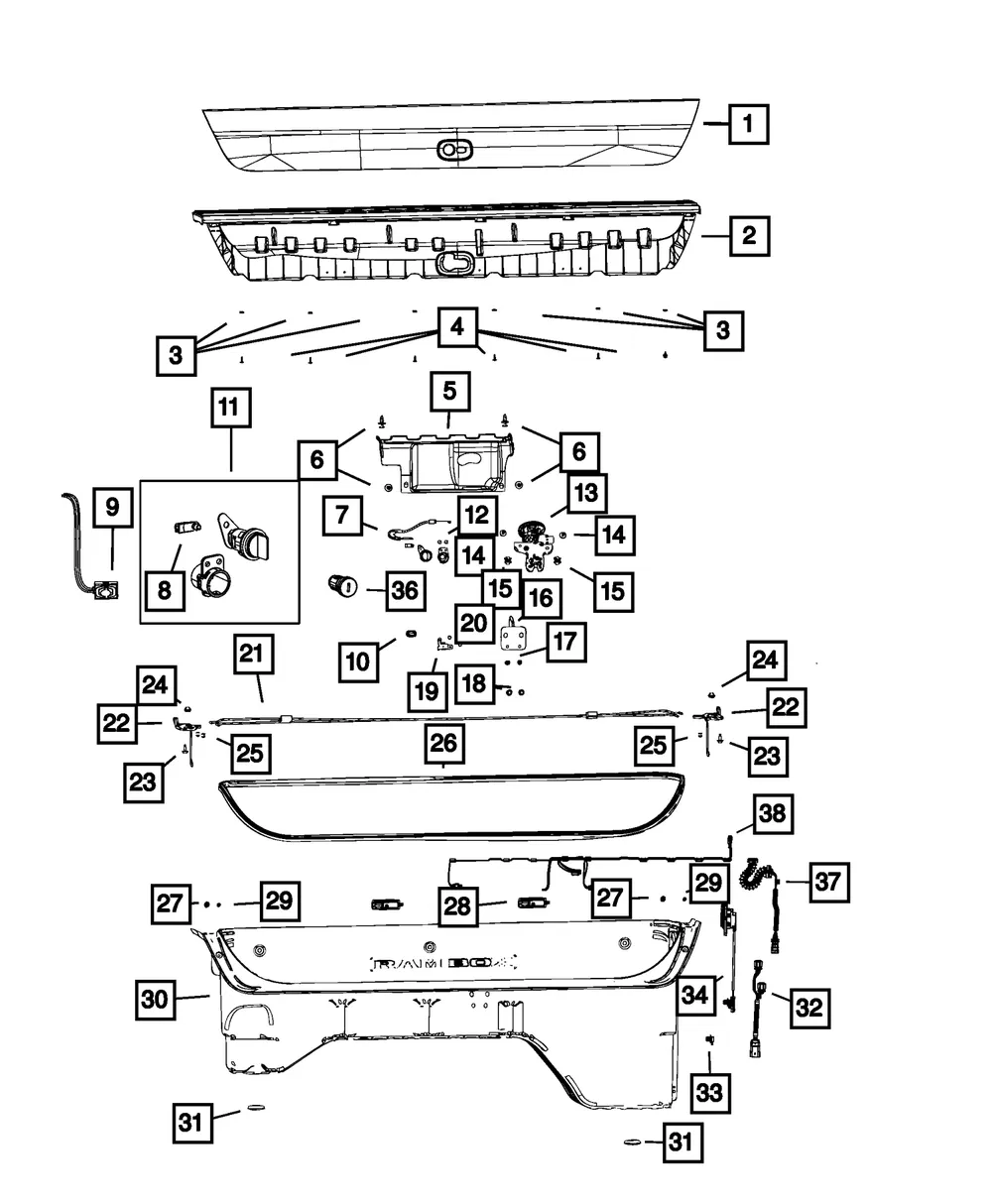 Latch Link Clip - Mopar (68412031aa)