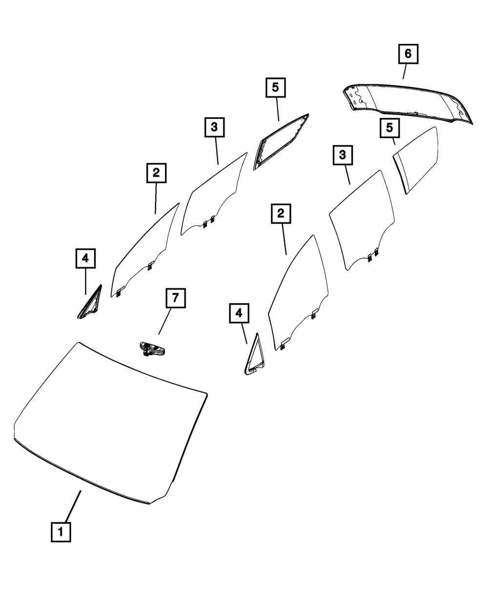 Windshield - Mopar (68414368aa)