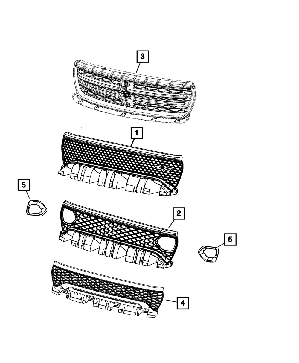 Upper Grille Bezel, Right - Mopar (68417504AB) - view 5