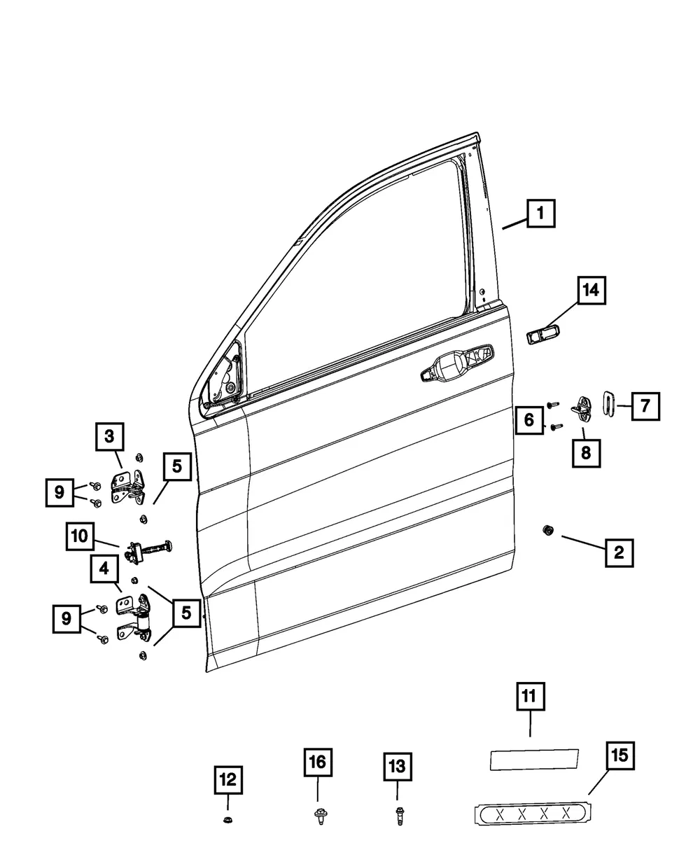 Front Door, Left - Mopar (68420663ah)