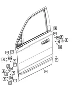 Door Hinge, Left - Mopar (68421705AB) - view 8