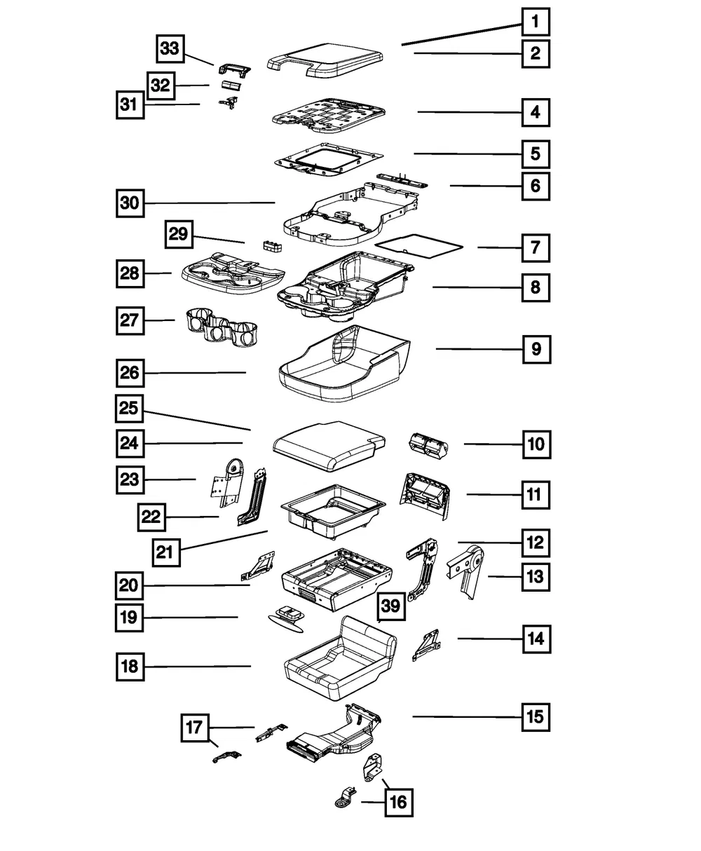 Latching Hinge - Mopar (68421913aa)