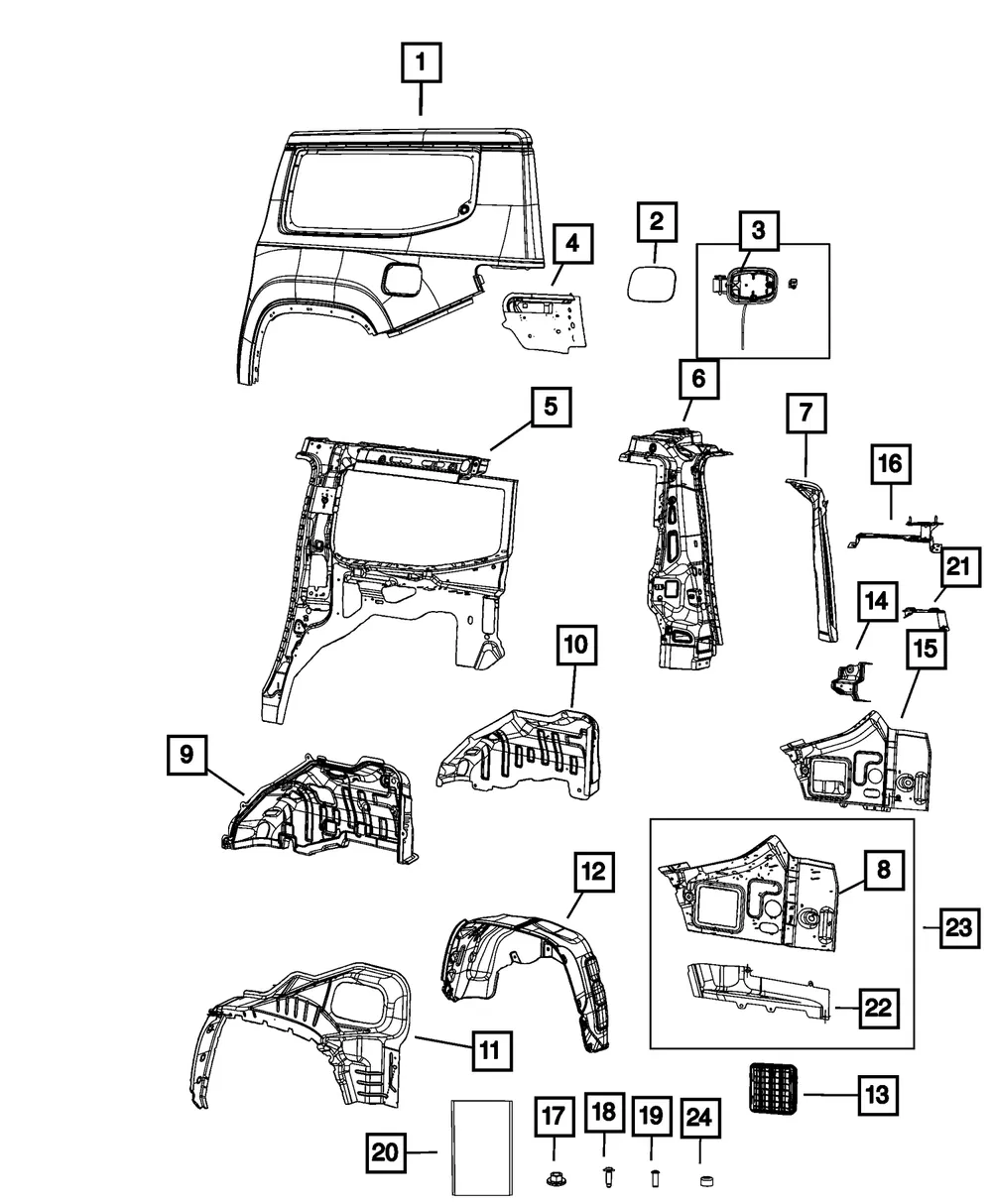 Quarter Lower Panel, Left - Mopar (68422759aa)