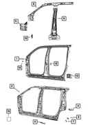 B Pillar Inner Panel, Left - Mopar (68424565ac) - view 6