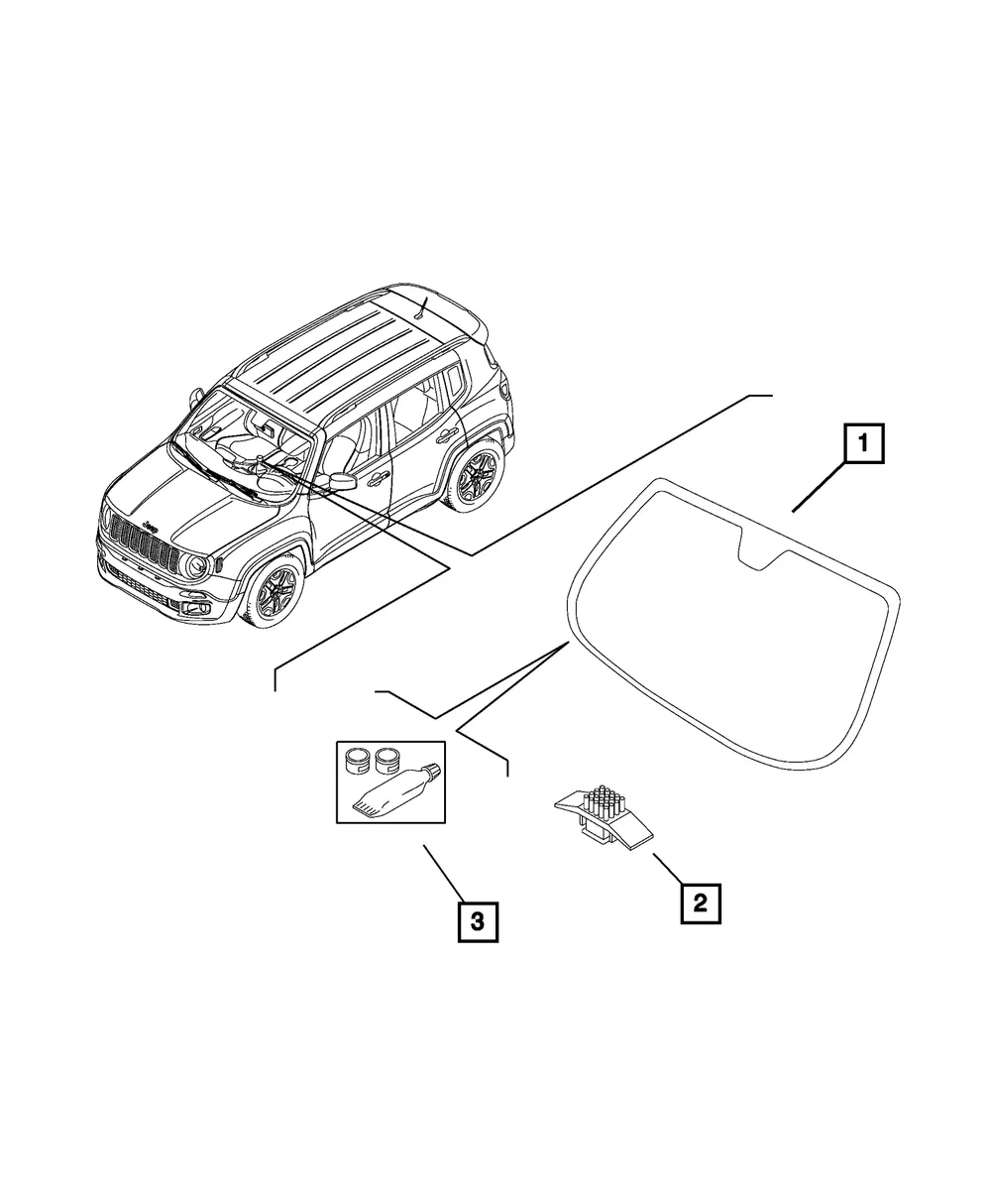Windshield - Mopar (68438871aa)