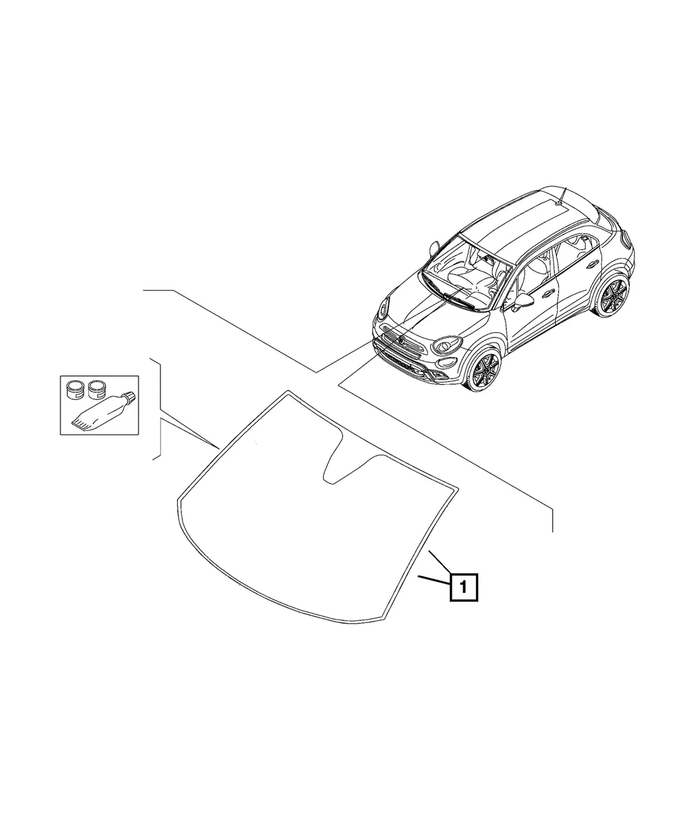 Windshield - Mopar (68439781aa)