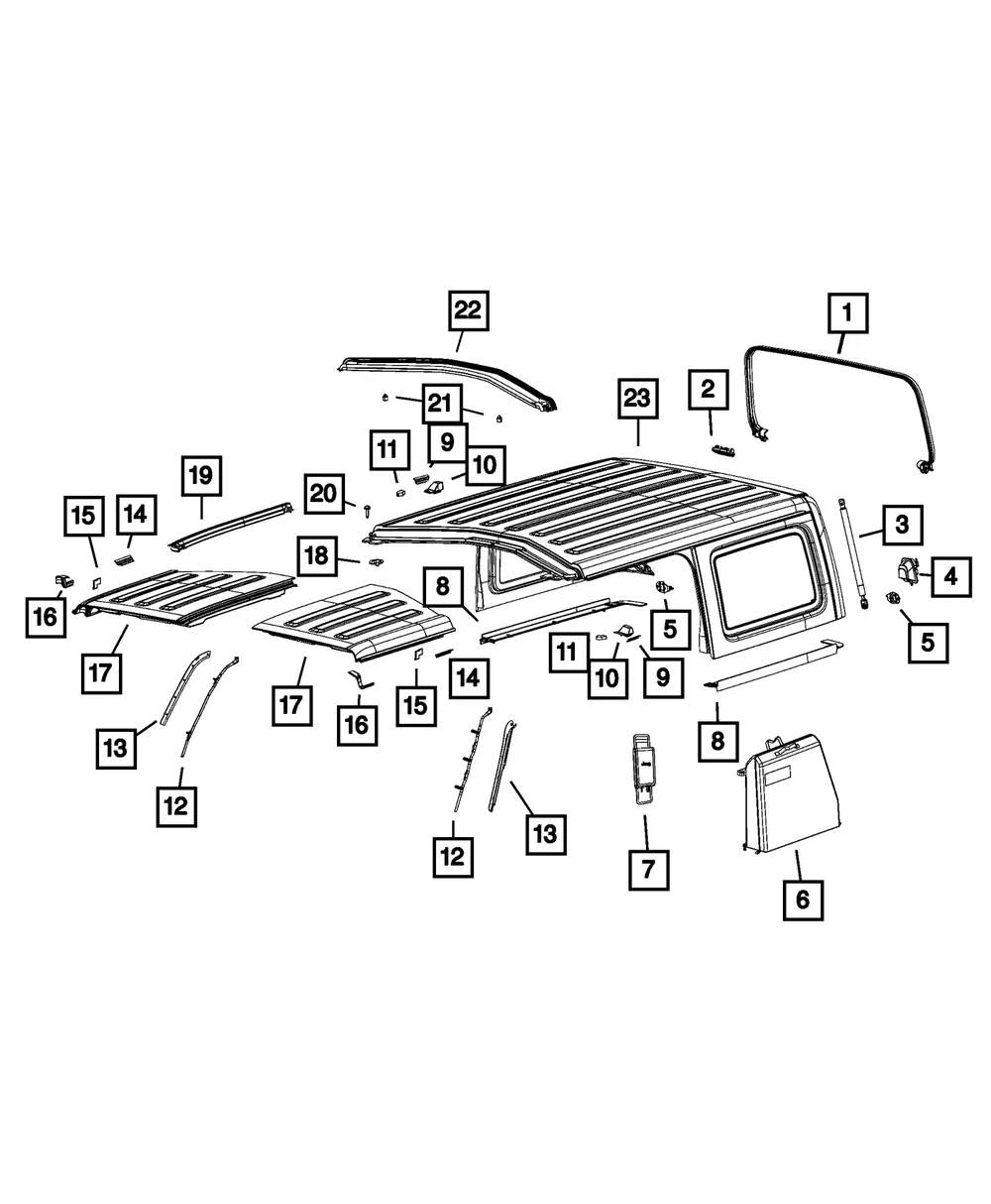 B-Pillar Rear Foam, Left - Mopar (68443147aa)