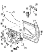 Door Interior Handle, Left - Mopar (68445071aa) - view 10