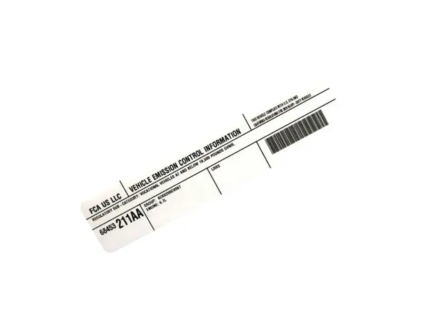 Label - Mopar (68453211aa) - view 2