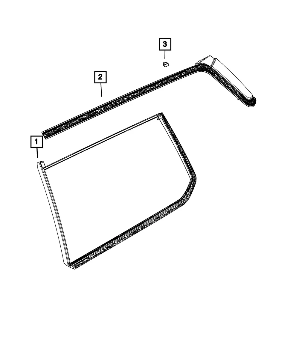 Quarter Window Glass, Right - Mopar (68458356ac)