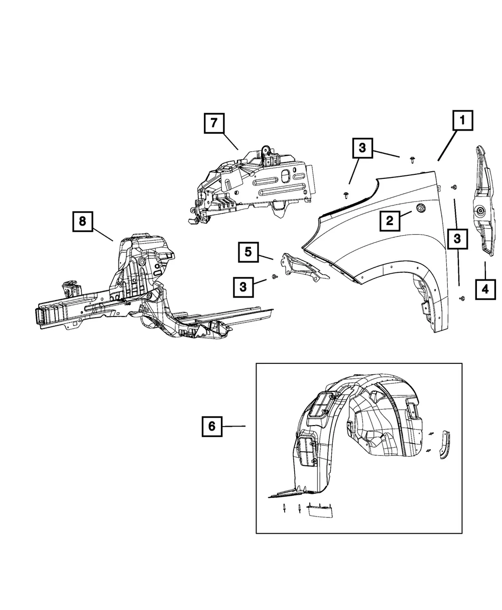 Splash Shield, Left - Mopar (68460547aa) - view 4