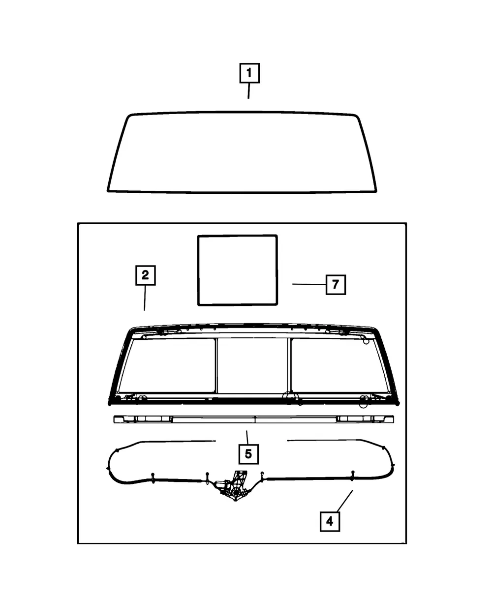 Backlite Glass - Mopar (68460771AA)