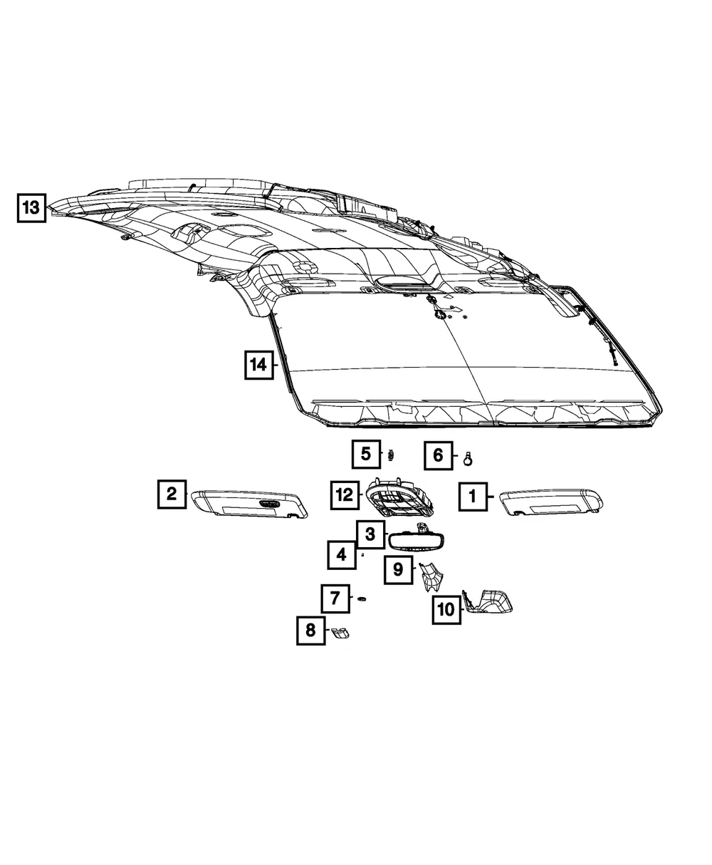 Inside Rear View Mirror - Mopar (68462961aa)