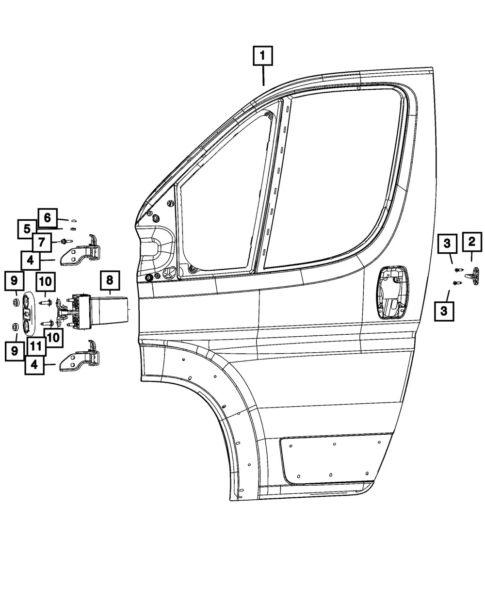Front Door, Left - Mopar (68465081ac)