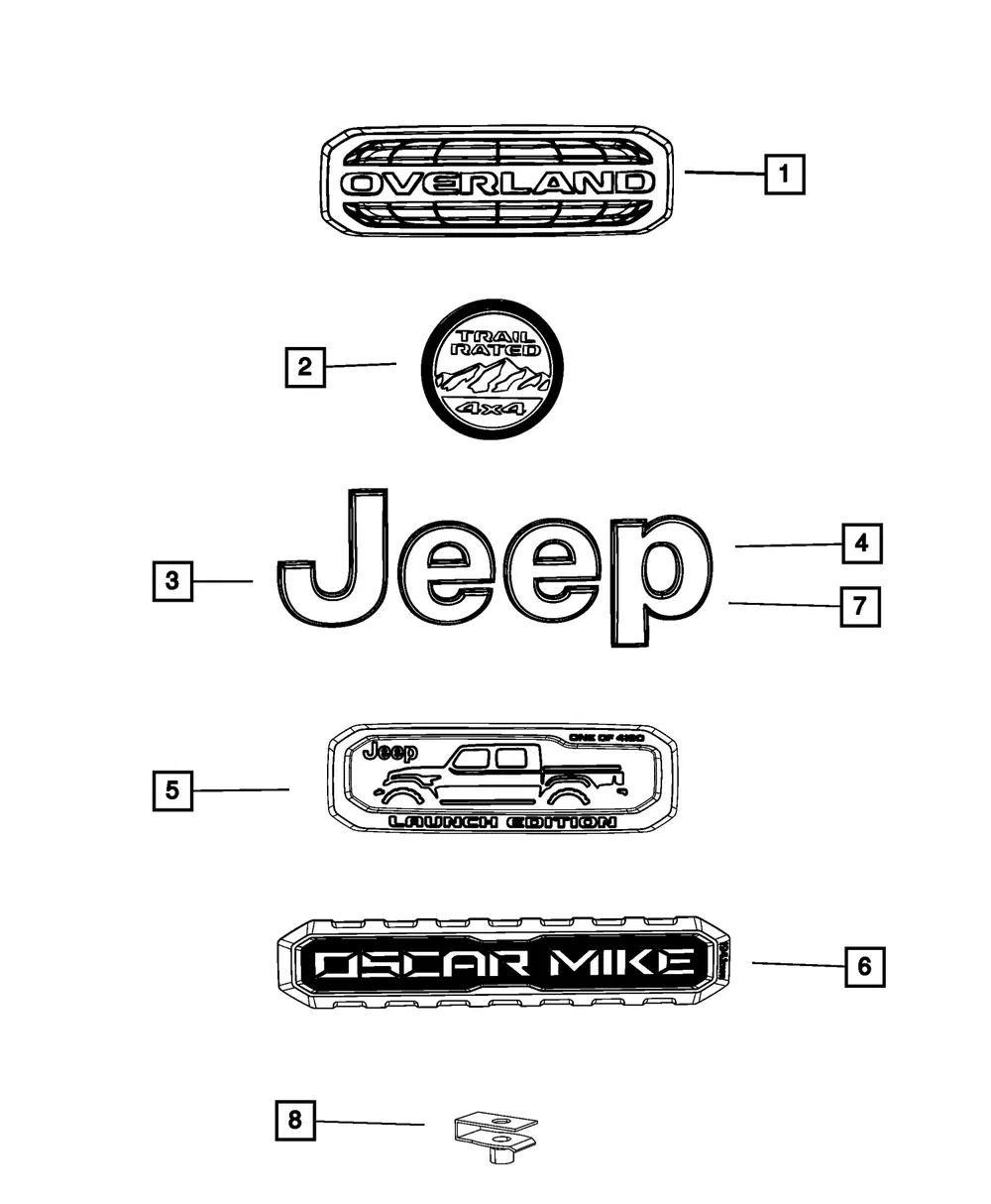 Tailgate Nameplate - Mopar (68467213aa)