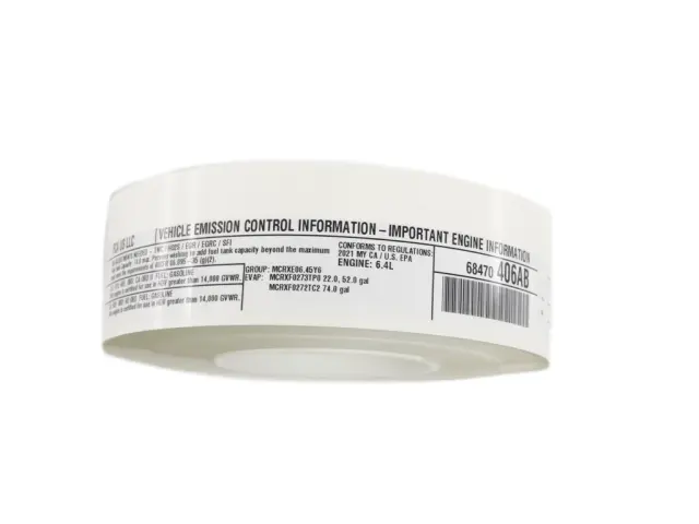 Label - Mopar (68470406ab)