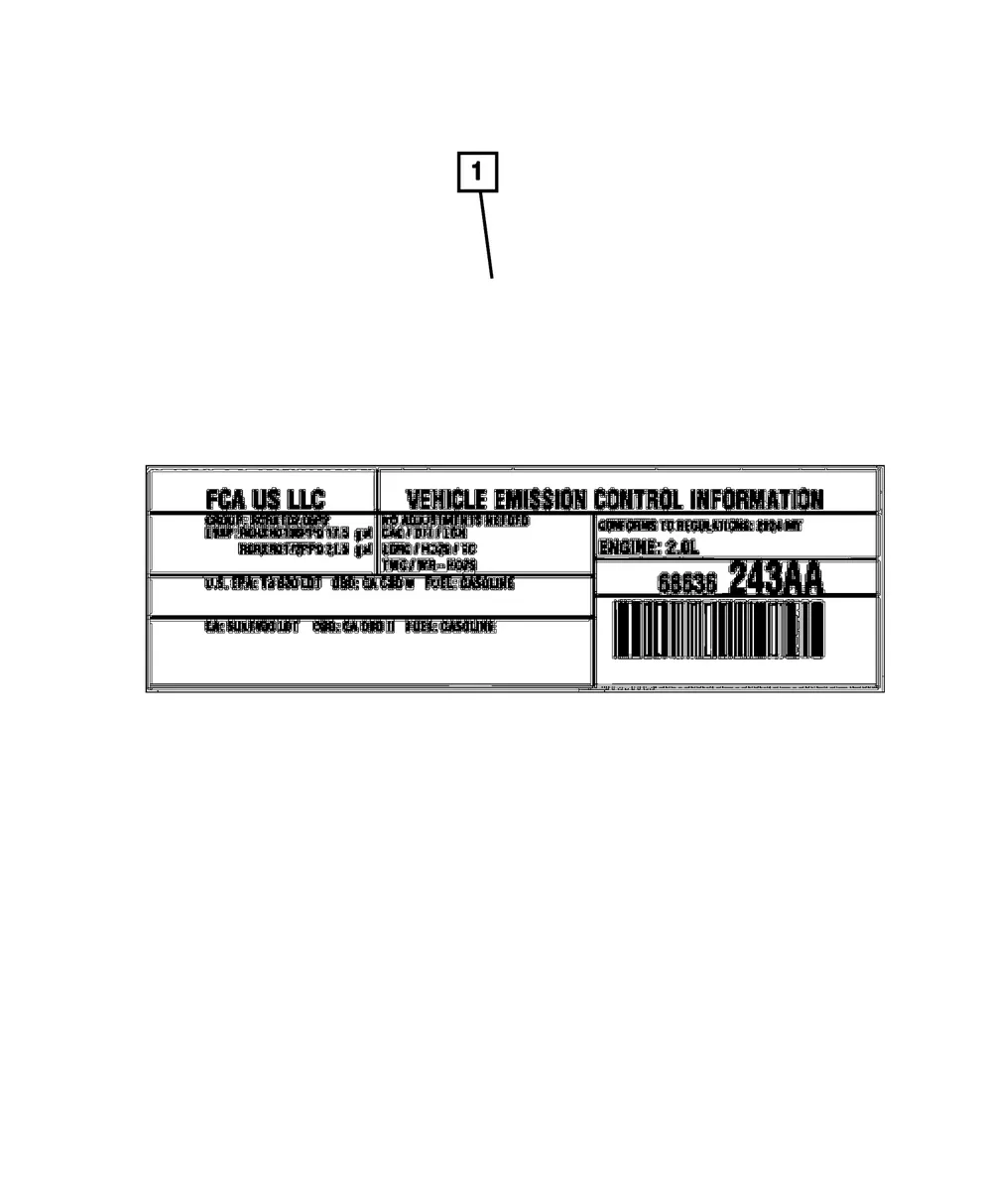 Vehicle Emission Control Information Label - Mopar (68470420AB)