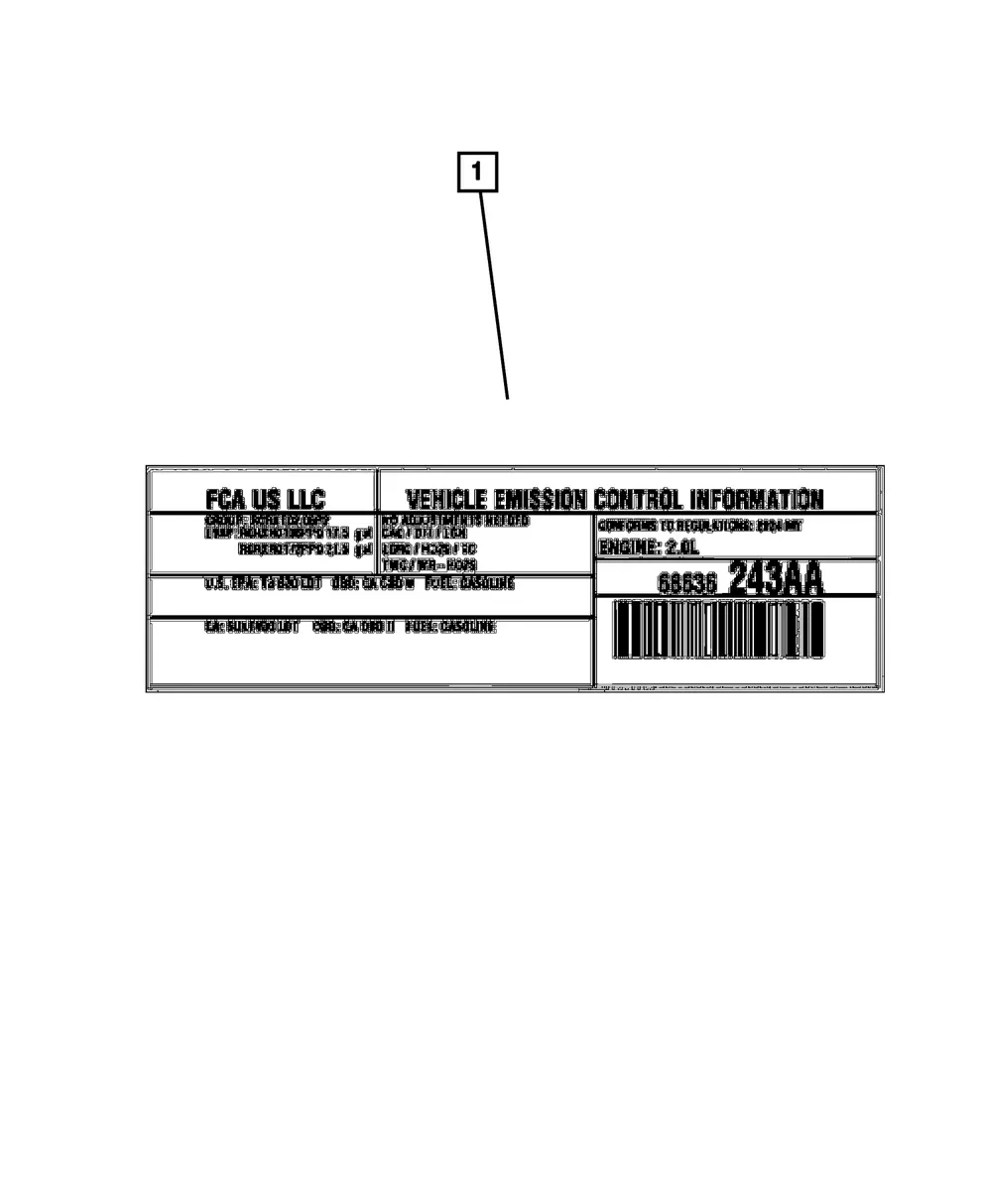 Vehicle Emission Control Information Label - Mopar (68470469aa)