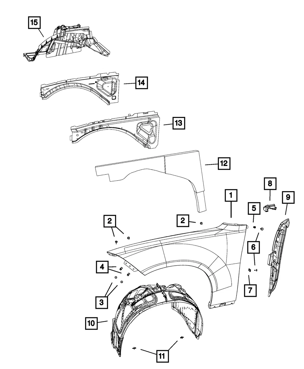Splash Shield, Left - Mopar (68477157ab) - view 13