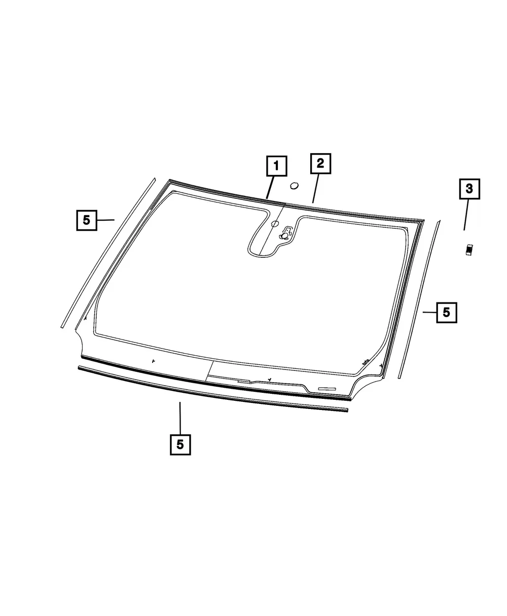 Windshield - Mopar (68488319AB)