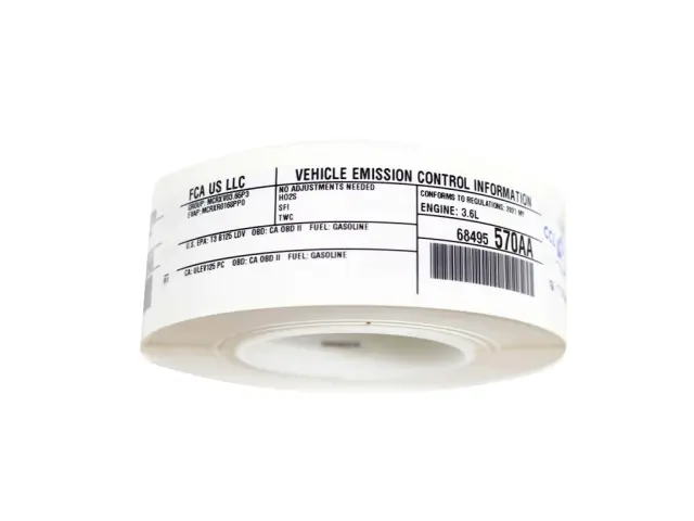 Vehicle Emission Control Information Label - Mopar (68495570aa)