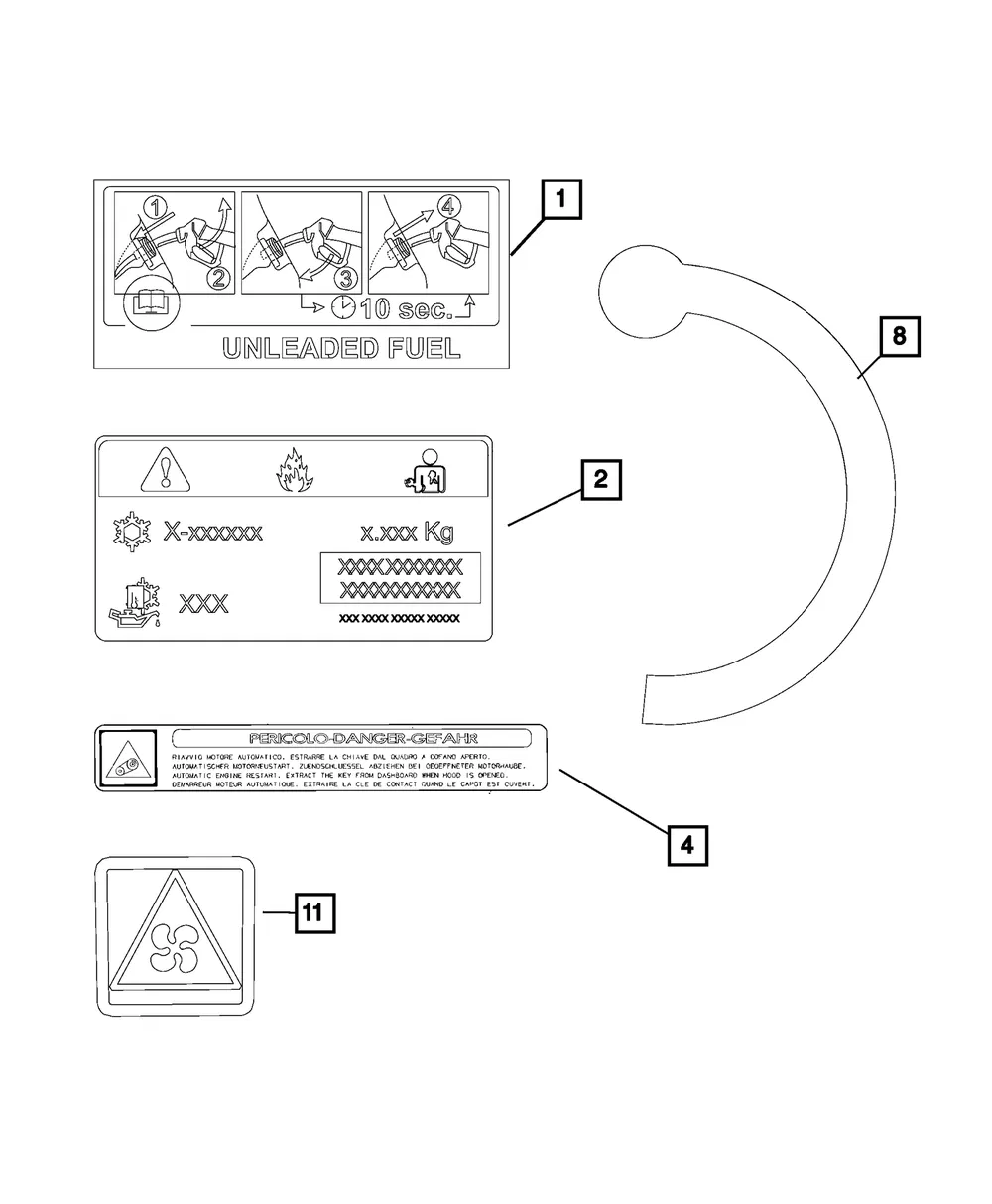 Air Conditioning System Label - Mopar (68496810aa)
