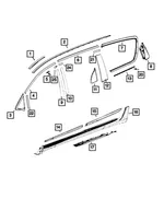 Front Door Molding, Left - Mopar (68497893aa) - view 6