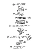 Hellcat Nameplate, Left - Mopar (68499081aa) - view 8