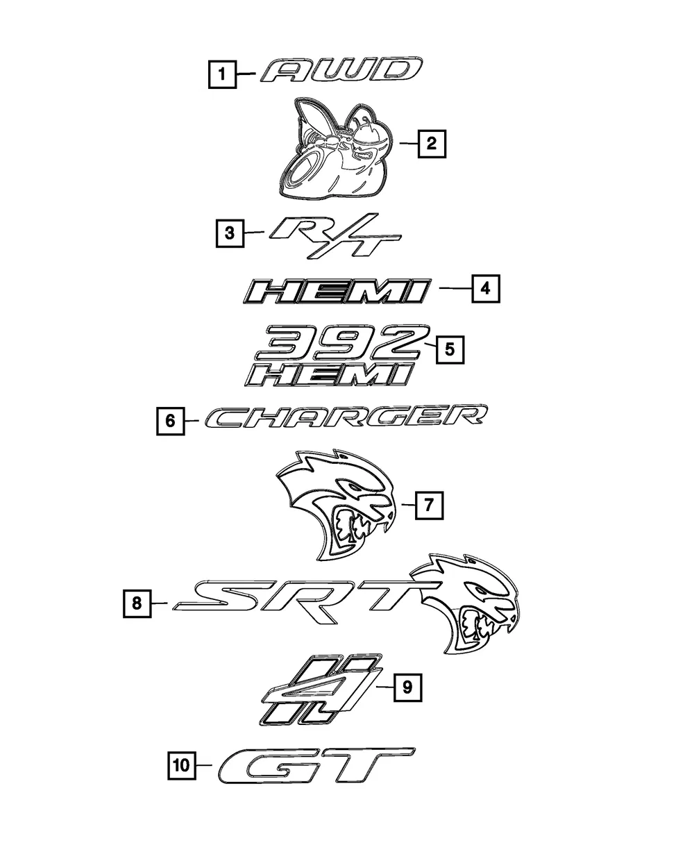 Hellcat Nameplate, Left - Mopar (68499081aa) - view 4