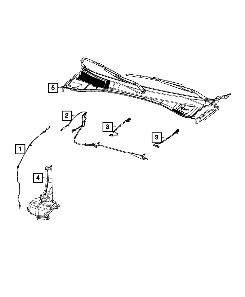 Windshield Washer Hose - Mopar (68499217aa) - view 7