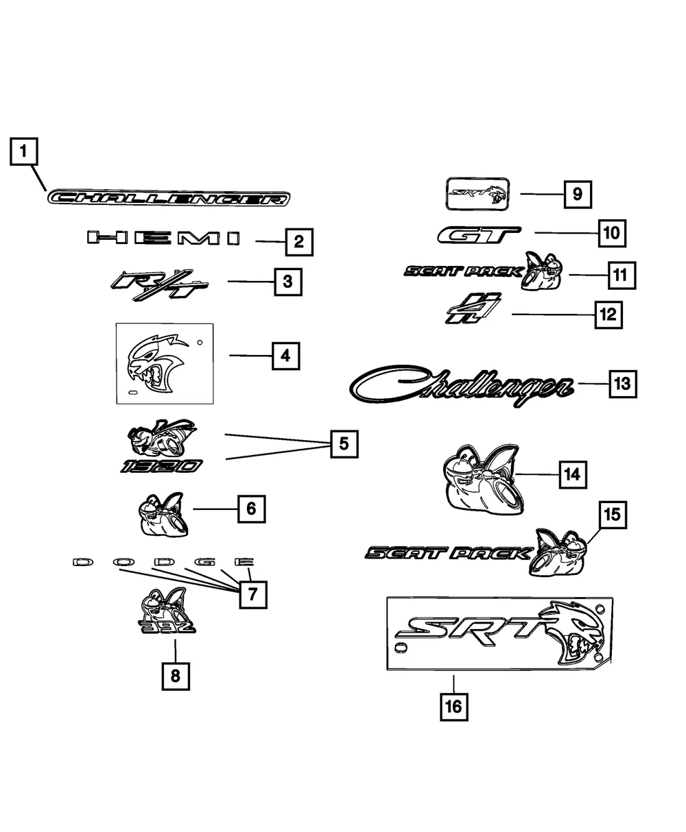 Srt Nameplate - Mopar (68500282aa) - view 4