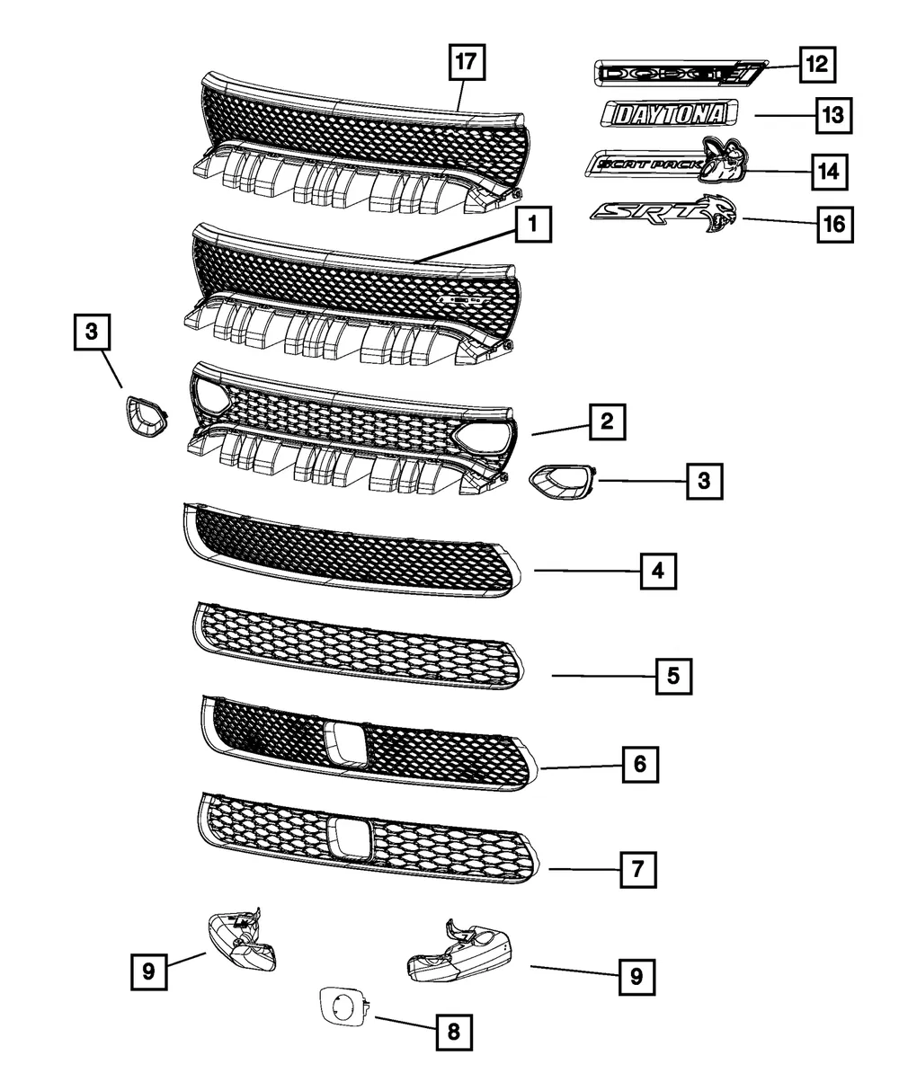 Srt Nameplate - Mopar (68500284aa)