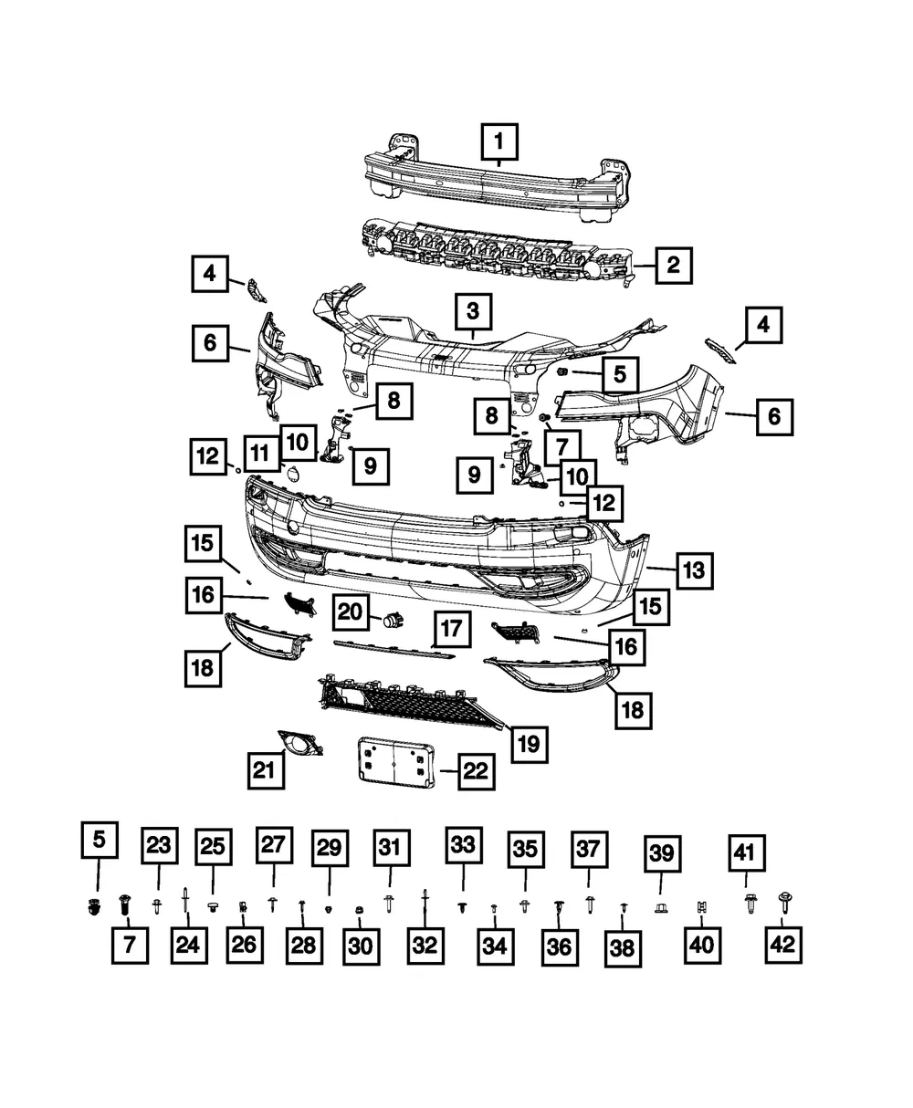 Lower Grille Plug - Mopar (68505501aa)