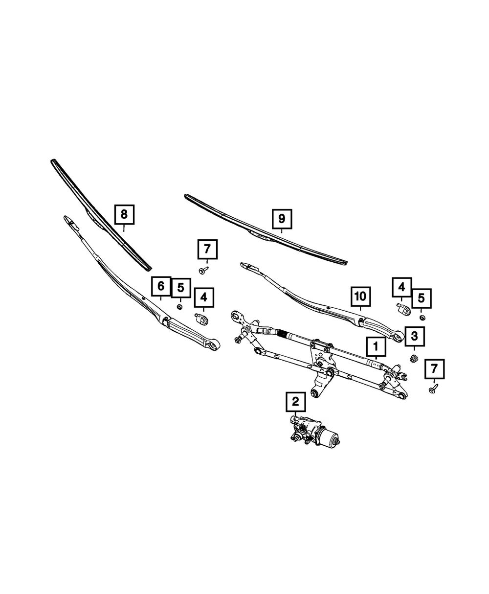 Windshield Wiper Motor - Mopar (68505537aa) - view 4