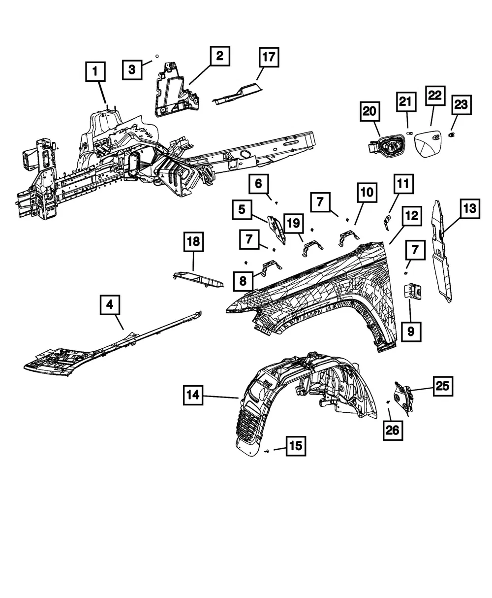 Fender Stuffer, Right - Mopar (68511010AA) - view 4